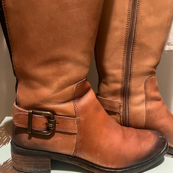 Vince Camuto Brown Leather Riding Boots - Picture 2 of 9